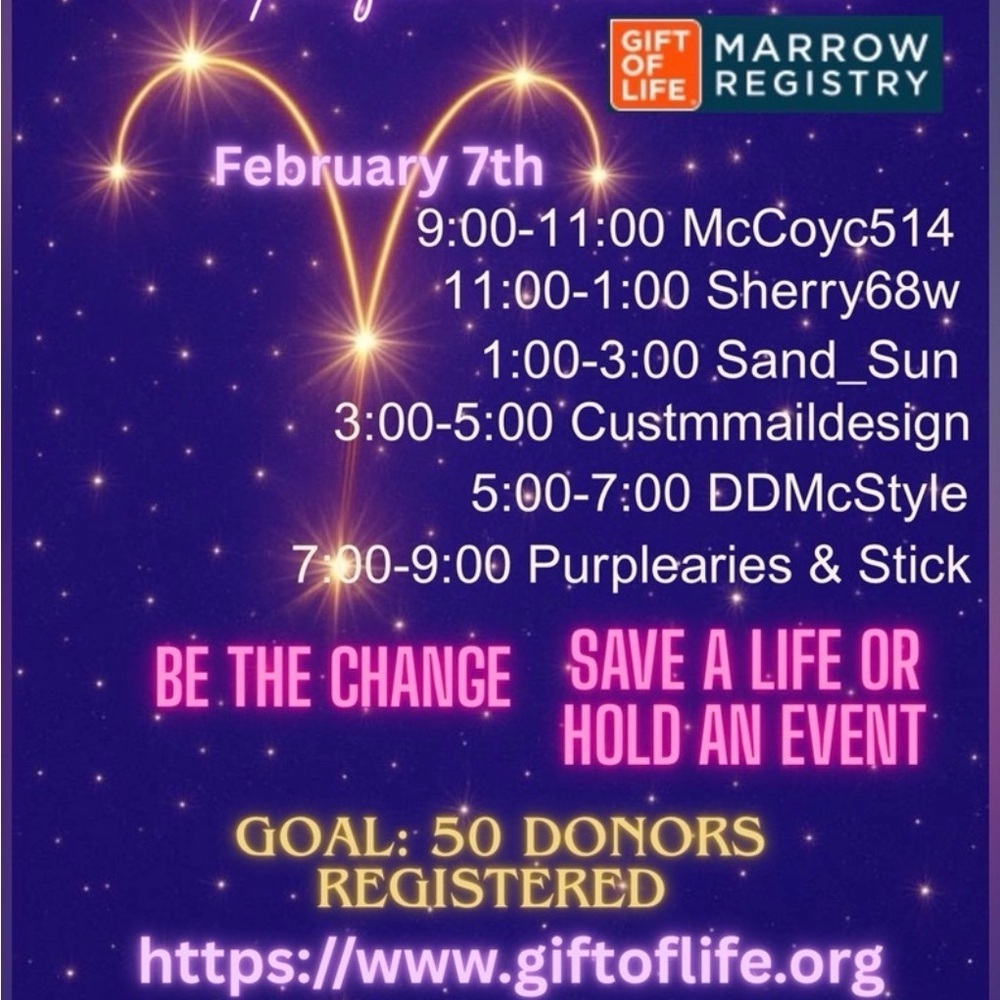 Gift of Life Marrow Registry Event Poster